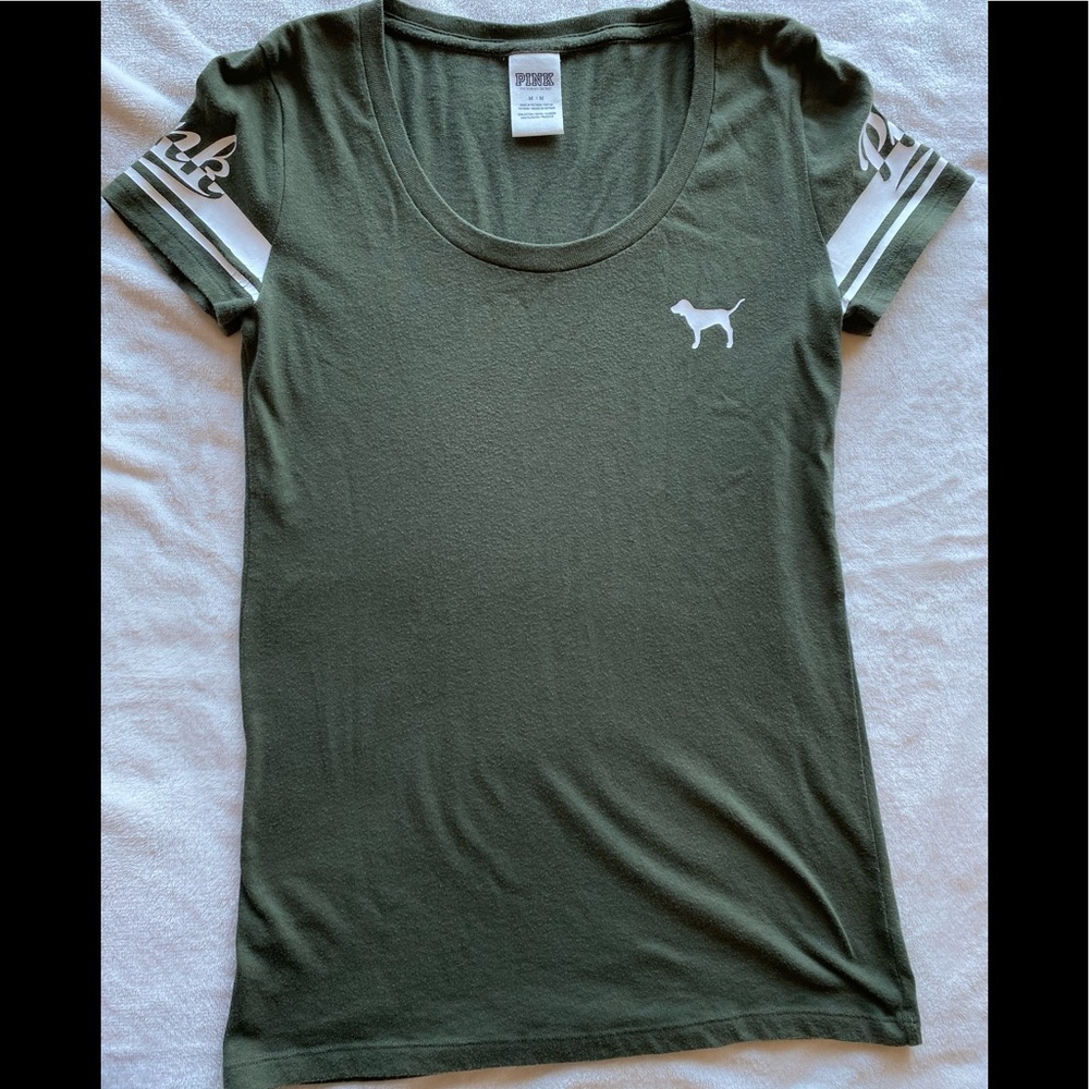 🐈3for$19🐈Victoria’s Secret PINK green T-shirt